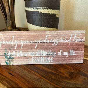 Wood Sign Home Decor Bible Verse Painted Sign for Home Encouragment Friend Gift
